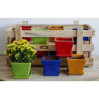 Wildon Home® Oakhaven Garden Terrace Bright Crate Pot Planter