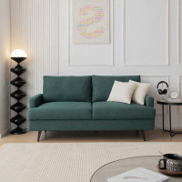 George Oliver 2 Seater Linen Upholstered Sofa