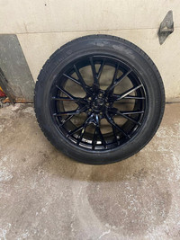 SET OF FOUR BRAND NEW 19 INCH RS REPLICA WHEELS 5X114.3 MOUNTED ON 235 / 55 R19 CONTINENTAL WINTER TIRES!!!
