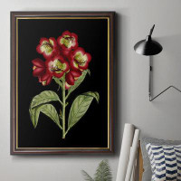 Red Barrel Studio Crimson Flowers On Black (A) III Premium Framed Canvas- Ready To Hang