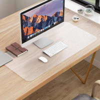 Inbox Zero Clear Desk Mat Pad, 32"X16"Transparent PVC Desk Protector Pad Large 1.5Mm Waterproof Non-Slip Writing Desk Bl