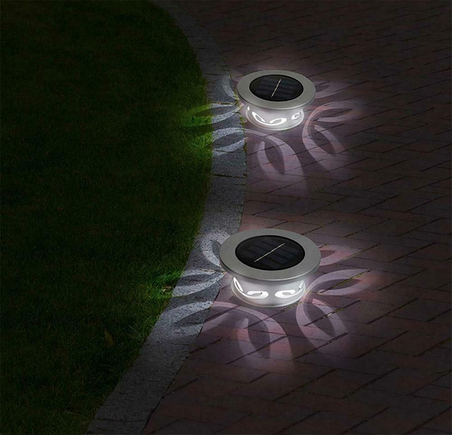IDEAWORKS® DECORATIVE OUTDOOR SOLAR-POWERED CAST LIGHTS FOR YOUR LAWN, SIDEWALK, ETC! Only $12.95 for a set of 2! in Outdoor Lighting - Image 4