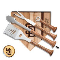 Baseball BBQ Grand Slam Combo San Diego Padres 1 5-Piece Grilling Tool Set