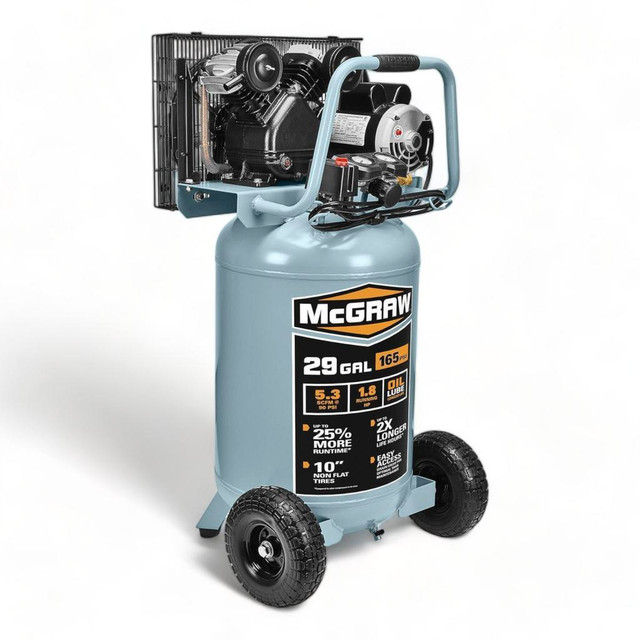 HOC VC29 29 GALLON, 1.8 HP, 165 PSI OIL-LUBE VERTICAL AIR COMPRESSOR + 90 DAY WARRANTY + FREE SHIPPING in Power Tools - Image 2