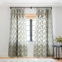 Darby Home Co Holli Zollinger Olive Bloom 1pc Sheer Window Curtain Panel