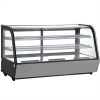 Brand New Counter Top 48 Curved Glass Refrigerated Pastry Display Case