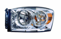Head Lamp Driver Side Dodge Ram Mega Cab 2007-2009 Without Lower Amber Capa , Ch2502180C