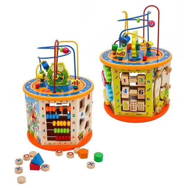 NEW 10 IN 1 TOY ACTIVITY CUBE WOOD W11B153 in Toys in Alberta - Image 2