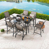 Red Barrel Studio Square 6 - Person Bar Height Dining Set