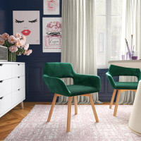 Etta Avenue™ Teen Ashlee Velvet Upholstered Arm Chair