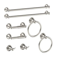 NIERBO 8-pieces 24inch Brushed Nickle Stainless Stee Bathroom Hardware Set