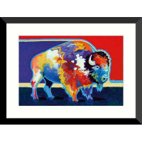 World Menagerie 'Balloue Bison' Framed Acrylic Painting Print