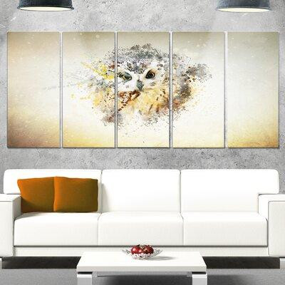 Made in Canada - Design Art 'Large Gracing Owl' 5 Piece Graphic Art on Metal Set in Arts & Collectibles