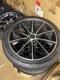 FOUR LIKE NEW 19 INCH OEM FORD MUSTANG WHEELS 5X114.3 WITH 255 40 R19 TIRES