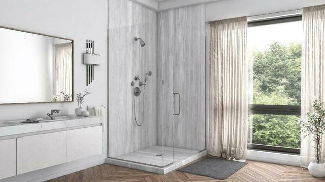 Veincut Gray Shower Wall Surround 5mm - 6 Kit Sizes available ( 35 Colors and Styles Available ) **Includes Delivery in Plumbing, Sinks, Toilets & Showers - Image 4