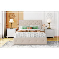 Red Barrel Studio Full Size Upholstered Platform Bed With A Hydraulic Storage System