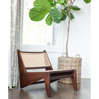 Joss & Main Demars Solid Wood and Cane Occasional Chair