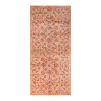 Isabelline One-of-a-Kind Hand-Knotted New Age 6'1" x 13'9" Runner Wool Area Rug in Beige