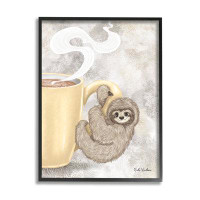 Bungalow Rose Bungalow Rose Sloth On Coffee Mug Framed Giclee Art Design By Nidhi Wadhwa