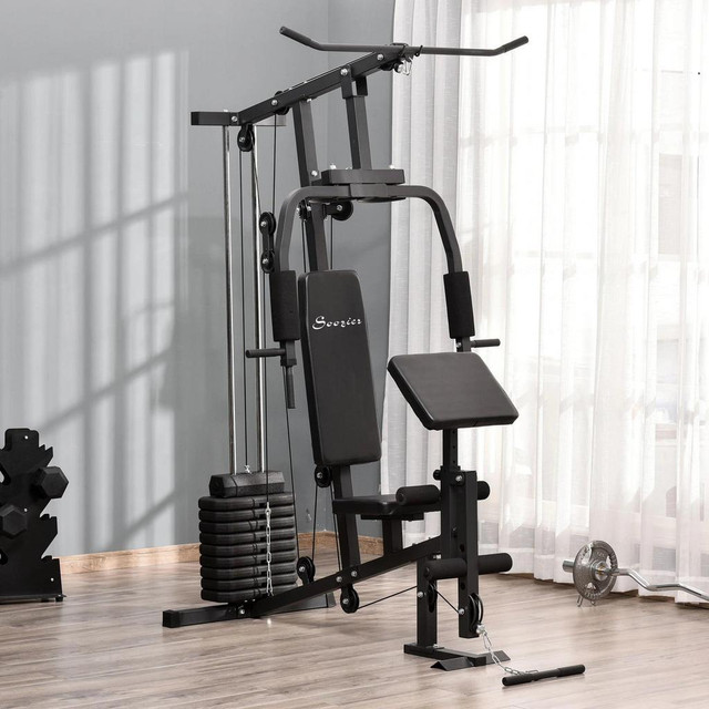 MULTIFUNCTION HOME POWER EXERCISE GYM SYSTEM WEIGHT TRAINING EXERCISE WORKOUT STATION FITNESS STRENGTH MACHINE FOR WHOLE in Exercise Equipment