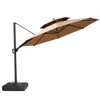 Latitude Run® 11' Cantilever Umbrella With Weighted Base