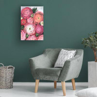 Trademark Fine Art Rosana Laiz Blursbyai Arleth Ranunculus Bouquet In Warm Pink Canvas Art