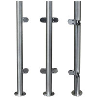 Lomana 43.3" H x 1.65" W Balustrade Indoor Guardrails Stainless Steel End Post