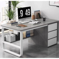 BESTCOSTY Grey Office Desk Iron