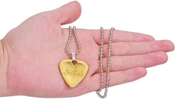 Guitar Pick Necklace Zinc alloy Pendant Guitar Accessory Gold Free Shipping in Other - Image 2