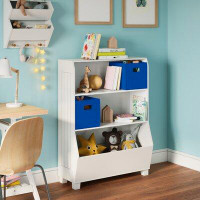 RiverRidge Home Kids 34" Bookcase with Toy Organizer and 2 Bins