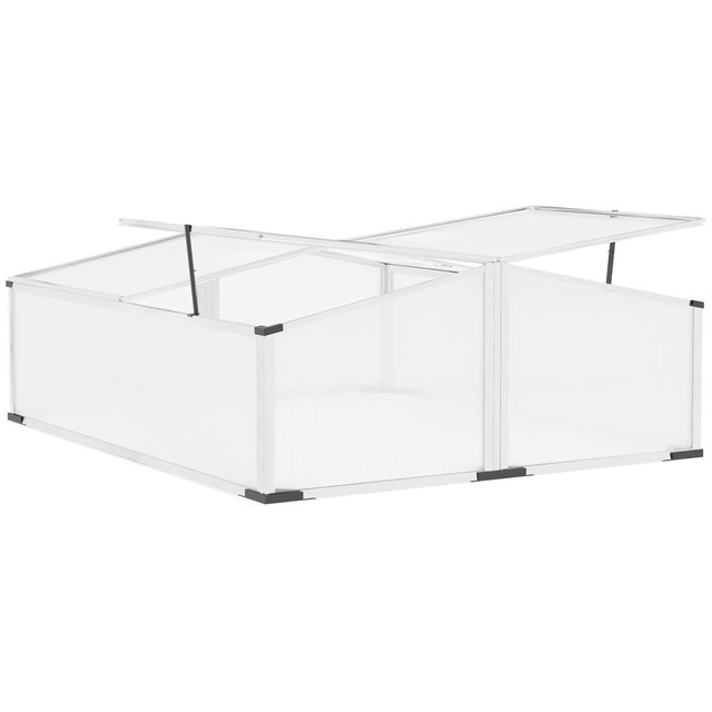 Cold Frame Greenhouse 47.25" x 39.25" x 16.25" Silver in Patio & Garden Furniture - Image 2