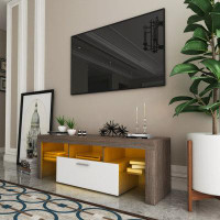 Ebern Designs Tv Stand With The Toughened Glass Shelf
