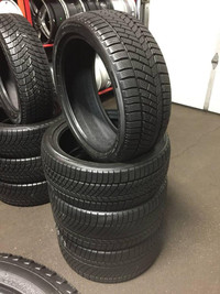 19 inch STAGGERED SET OF 4 USED WINTER TIRES 235/40R19 265/35R19 CONTINENTAL CONTIWINTERCONTACT TS830P TREAD LIFE 95%