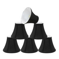 Aspen Creative Corporation 5" H Cotton Bell Lamp Shade ( Clip On ) in Black