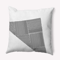 Gracie Oaks Triangles & Squares Polyester Decorative Pillow Square