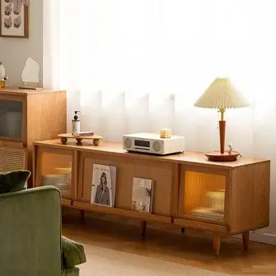 Seasonal Homes 70.87" Burlywood Solid Wood TV Stands