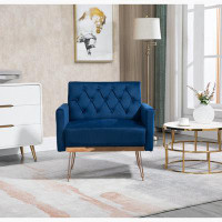 Mercer41 Accent  Chair  ,leisure single sofa  with Rose Golden  feet
