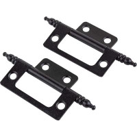 UNIQANTIQ HARDWARE SUPPLY 2" x 11/16" Flat Black Non-Mortise Hinge with Finals ( Pack of 20 )