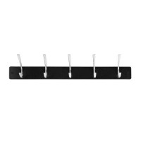 Melannco Melannco 27 X 5-In Wall Mounted Coat Rack With 5 Metal Hooks, White