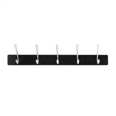 Melannco Melannco 27 X 5-In Wall Mounted Coat Rack With 5 Metal Hooks, White