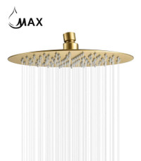 Brushed Gold Round Shower Head Ultra-Thin 10