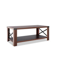 Wrought Studio Rectangular Coffee Table with variety of decor styles suitable for living room