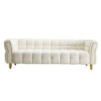 Mercer41 Contemporary Boucle Upholstery Fabric Sofa with a Modern Touch