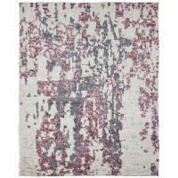 17 Stories Calliah Hand-Knotted Wool Pink Area Rug