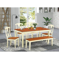 August Grove Cleobury 6 - Piece Solid Wood Dining Set