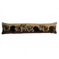 Red Barrel Studio Swiszcz Labrador Puppies Tapestry Draft Throw Pillow