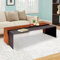Millwood Pines 53 Inch Acacia Wood Coffee Table