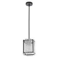 Wrought Studio Allegheny 1-Light Matte Black Square Industrial Dimmable Iron pendant lamp
