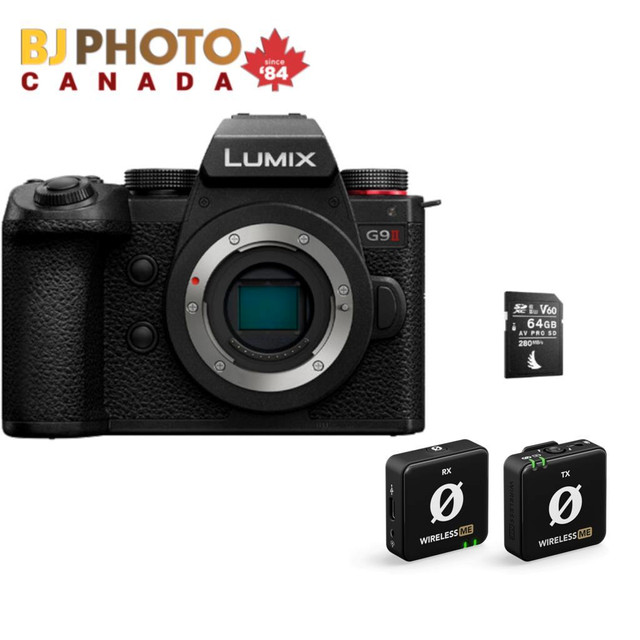 Lumix G9 II + Rode Wireless ME, Angel bird v60 64GB BUNDLE (New and Open Box avail) in Cameras & Camcorders