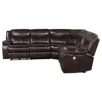 Coaster Sycamore 3 - Piece Faux Leather Reclining Corner Sectional